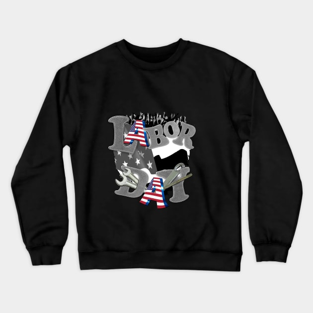 Labor-Day-holiday Crewneck Sweatshirt by Just Kidding by Nadine May